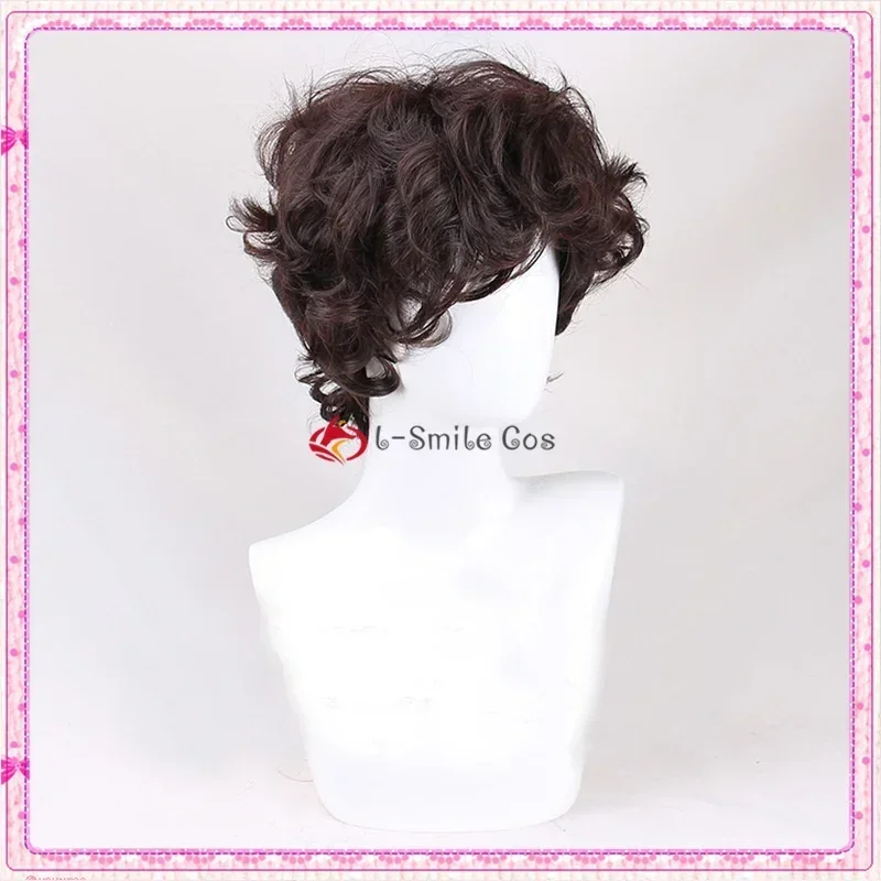 Парик для косплея Frodo Baggins коричневые короткие вьющиеся термостойкие