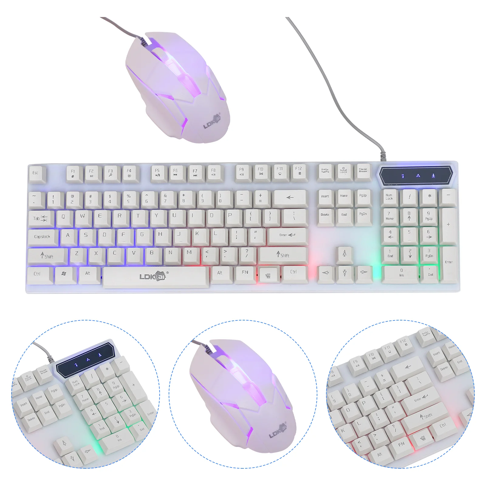 

1 Set USB Wired Luminous Backlit Keyboard Gaming Keyboard Gaming Gamer