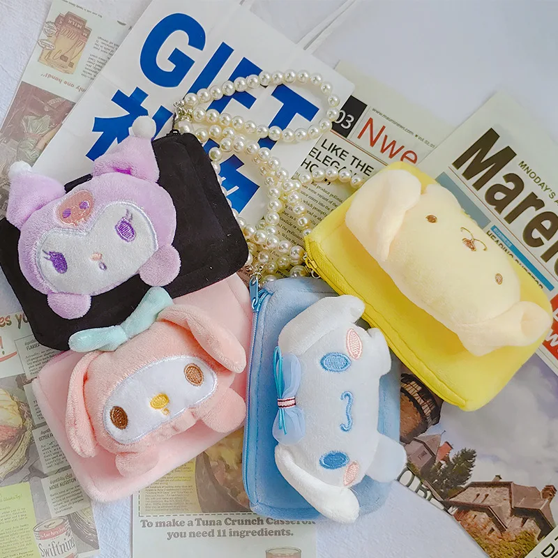 

Cute Kuromi Puppy Plush Coin Purse Cute Lipstick Pack Data Cable Bag Student Creative Coin Purse