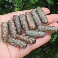natural agate 28 30mm many patterns green tibet dzi agatelucky symbolpowerful amuletfor diy jewelry making
