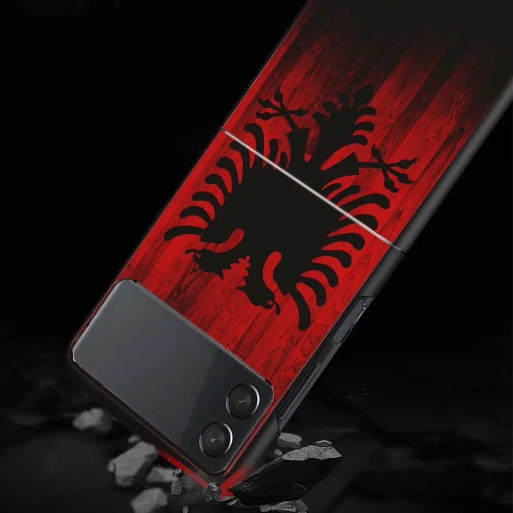 Чехол для телефона с флагом Косово Samsung Galaxy Z Flip 6 5 4 3 5G противоударный чехол Flip6 ZFlip5