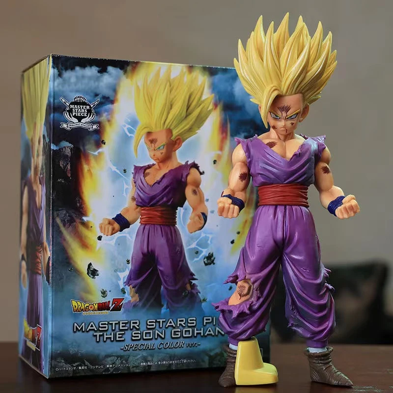 

Dragon Ball Z Figure Gohan Super Saiyan Chocolate Black Ver. PVC Action Anime Figure DBZ Gohan Goku Fighting Cell Model Toy 24cm