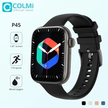 COLMI P45 2022 1.81 inch Bluetooth Calling Smartwatch Men Support 118 Sports Women Smart Watch PK iwo 13 W27 W37 Pro S7