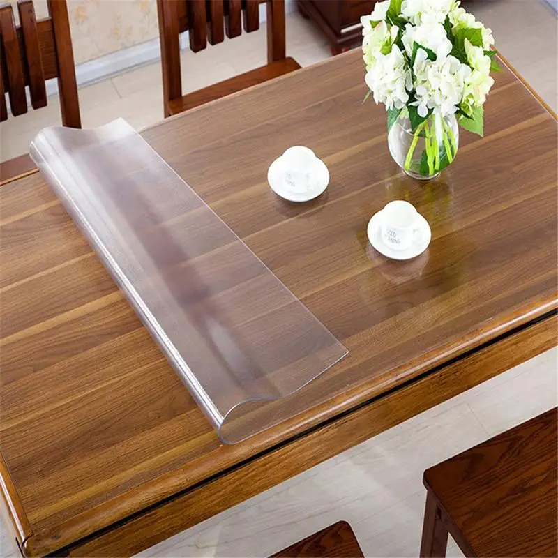 Прозрачная скатерть для стола «сделай сам», антисмазка прямоугольной формы, ПВХ покрытие для обеденного стола, аксессуары для дома