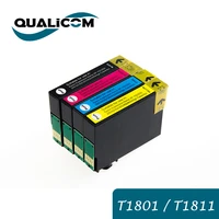 qualicom t1801 t1811 1set 4psc compatible ink cartridge for epson expression home xp30 xp102 xp202 xp205 xp302 xp305