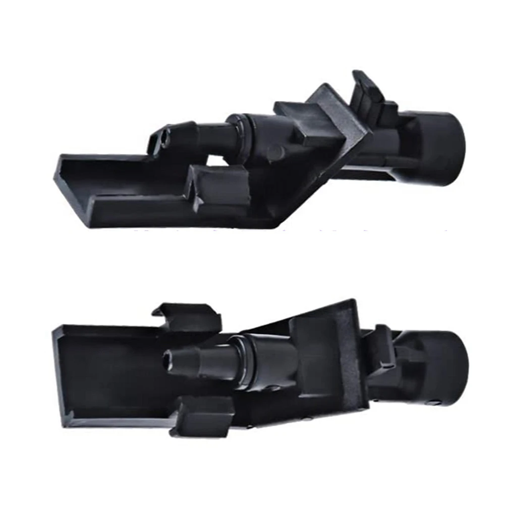 

High Qulity Washer Nozzle Front Washer Nozzle 1Set 2Pc 68.5mm Length Black Car Accessories Car Front Windscreen Plastic