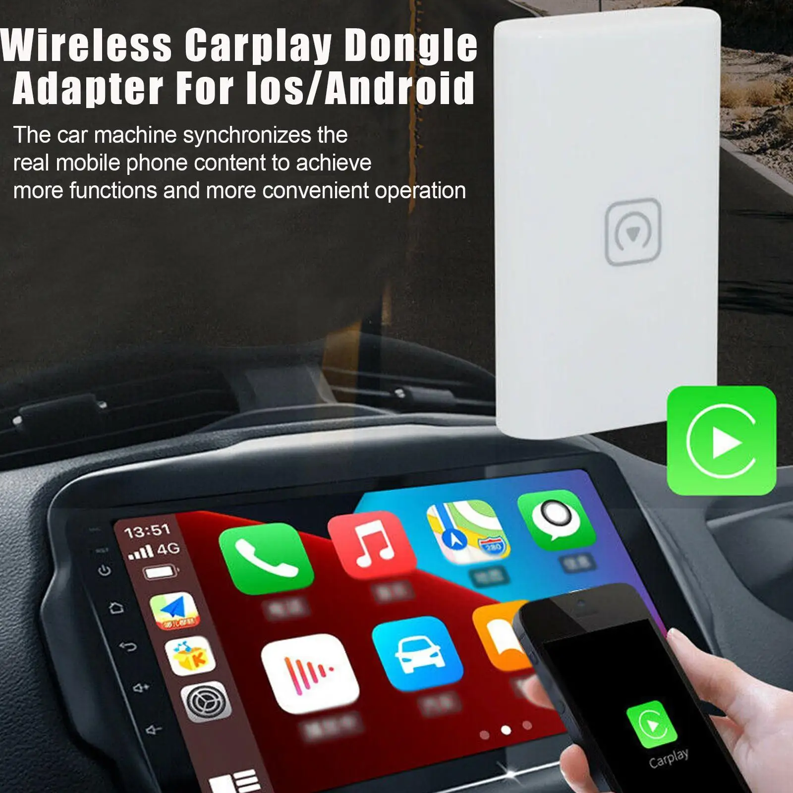 Новинка оригинальный адаптер CarPlay с проводным и беспроводным адаптером