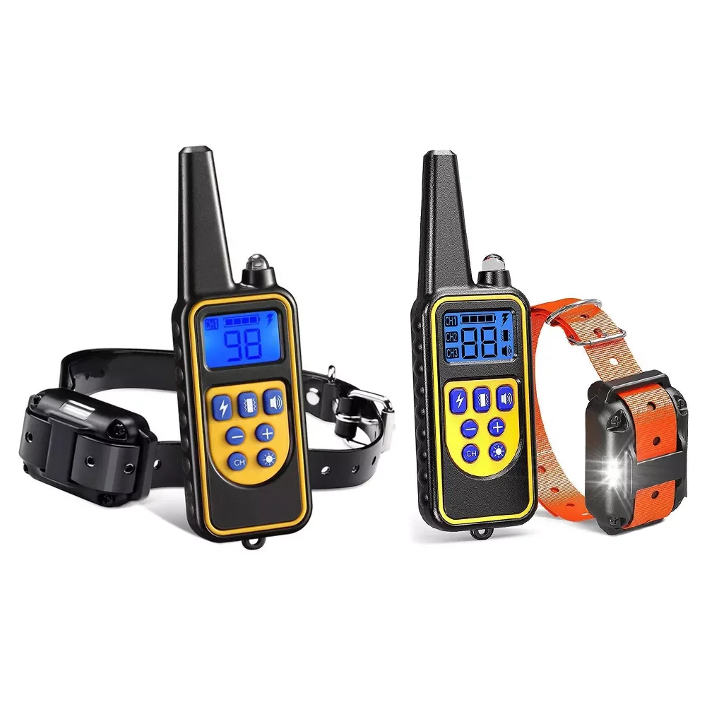 

Electric Dog Training Bark Control Remote Collar Dog Repeller Bark Control 100 File Vibration Electric Shock Collar EU/US Plug