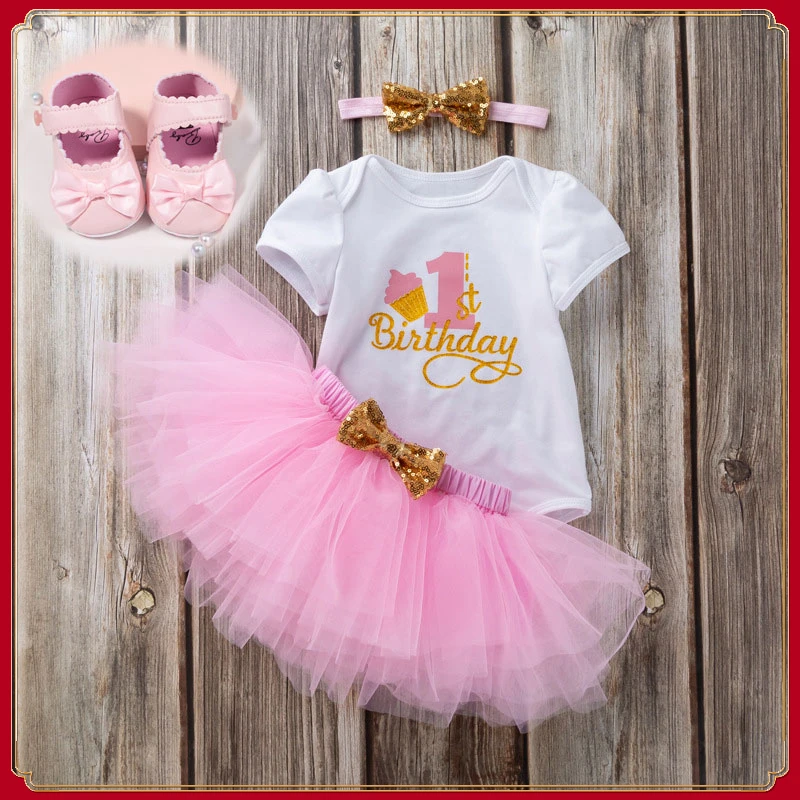 

Baby Cake Sash Outfit Princess Dress for Girl Baby Christening Gown First 1st Birthday Party Girl Baby Clothing Summer Clothes