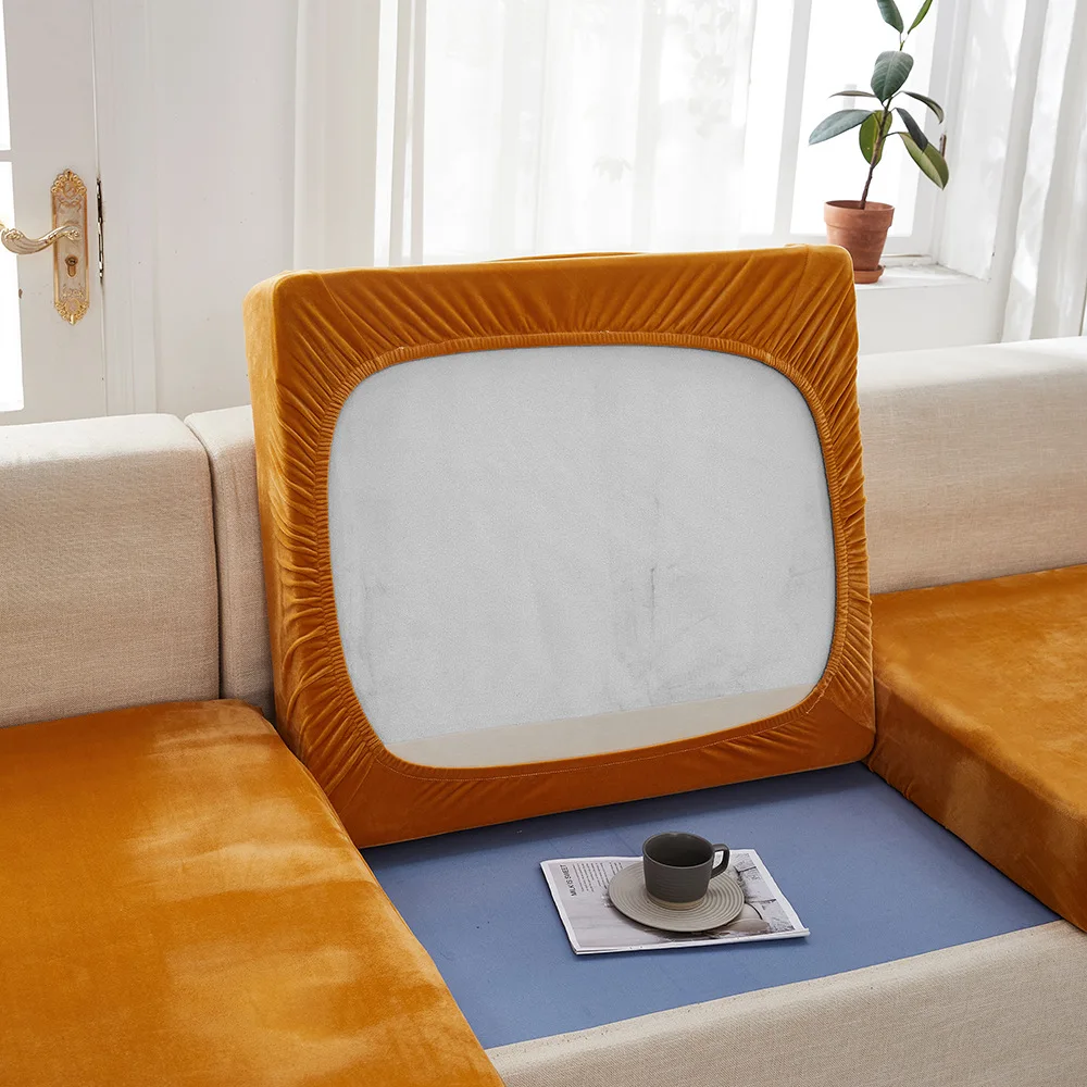 

2022 Solid Color Simple Sofa Cover Cushion Cover All-Inclusive Sofa Cover Elastic Single Double Combination Sofa Cover
