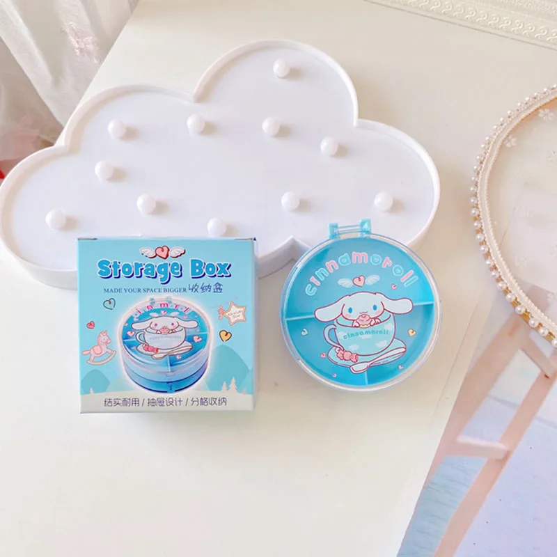 

3 Styles Sanrioed Kawaii Anime Kuromi My Melody Cinnamoroll Cute Cartoon Cute Double-Layer Jewelry Storage Box Girl Gift