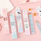 10 шт.компл. Мультяшные карандаши со стирами HB, рисование скетчей, деревянный карандаш, инструмент для рисования, школьные принадлежности, студенческие канцелярские принадлежности