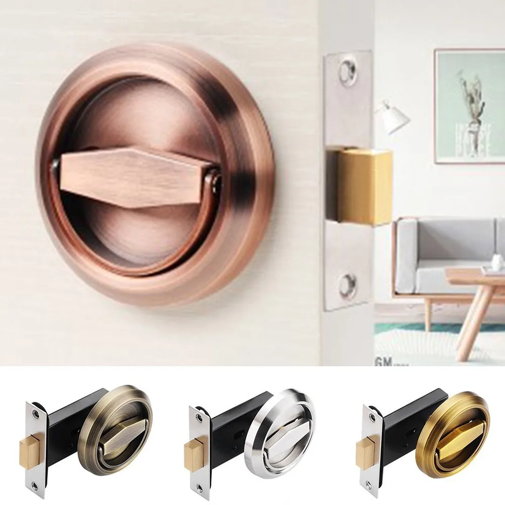 

1Set Door Lock With Screws Stainless Steel Square Tongue Lock For Sliding Doors Cabinet Wooden Furnitures Home Improvement Tools
