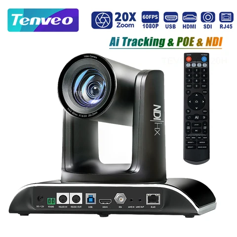 IP-камера Tenveo PTZ VHD620A, USB, 1080P, 60fps, 20-кратный оптический зум