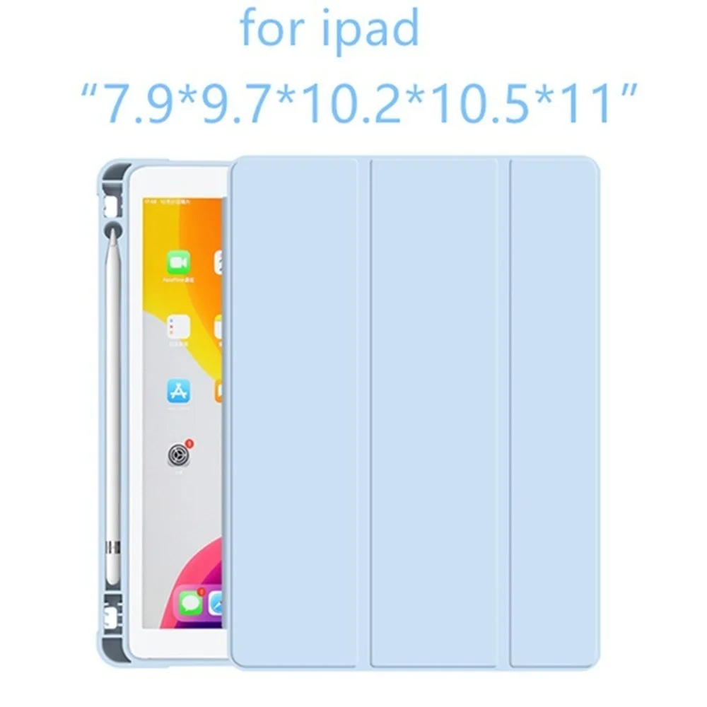 

Умный чехол RYWER для iPad Pro 11 2021 10,2 9th 8th 2018 2017 Ari 9,7 Mini 5 2/3 Air 4 10,5 с держателем для карандашей
