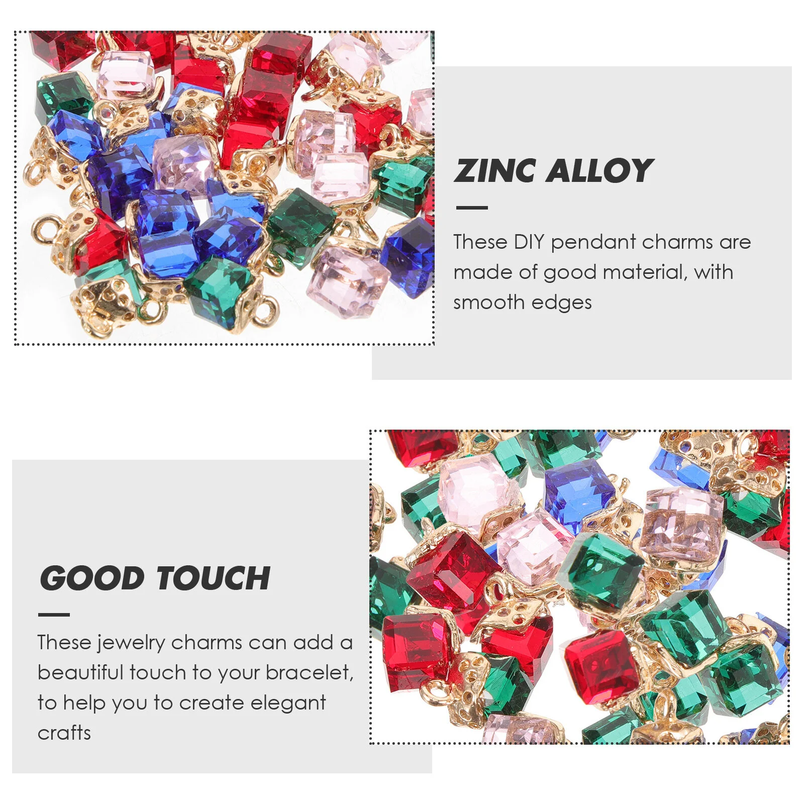 40 Pcs Crystal Necklace Small Making Supplies Bracelet Earring Charms Popularity DIY Jewelry Alloy Zinc Earrings