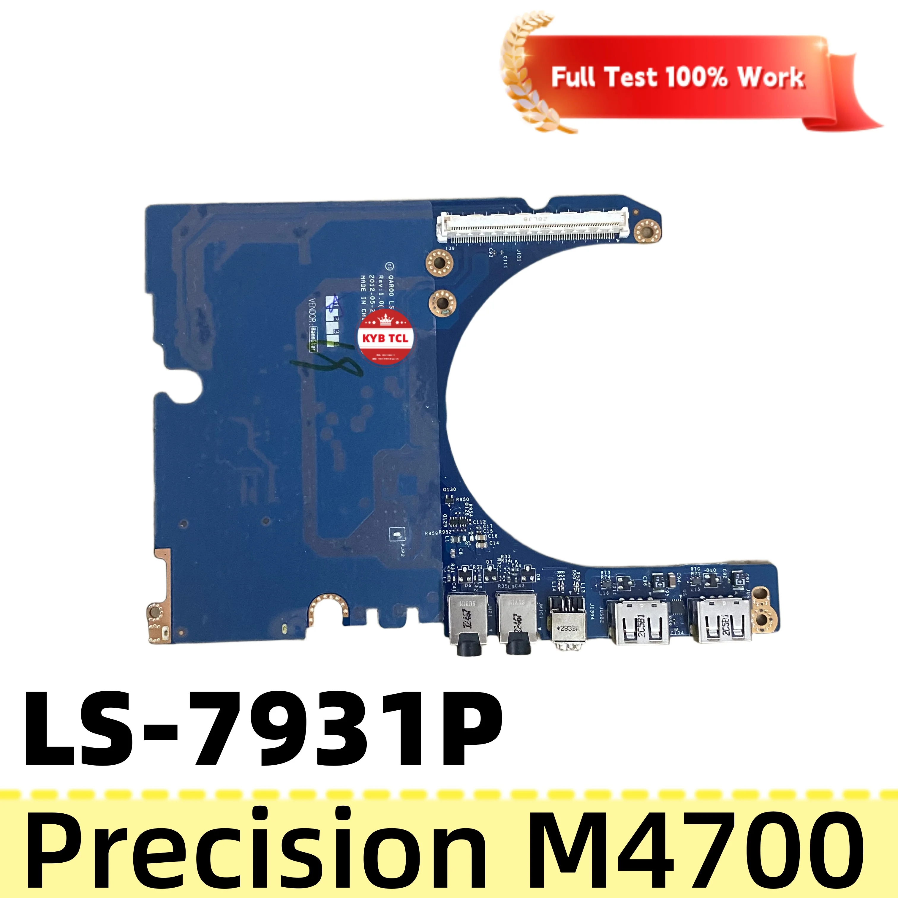 Фото LS-7931P 0V9WWG 01G40N 0CMH49 CN-0CMH49 CN-01G40N 1G40N CMH49 CN-0V9WWG USB-аудиоплата для чтения SD-карт, кабель питания DC IN, видеокарта K1000M для Dell Precision M4700 LS-7931P 0V9WWG 01G40N №5