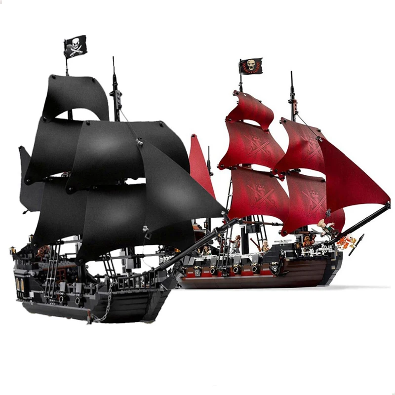 

2021 The Black Pearl Ship Pirates Ships Caribbean Model Building Blocks Compatible with 4184 4195 Birthday Gifts Kids Toys
