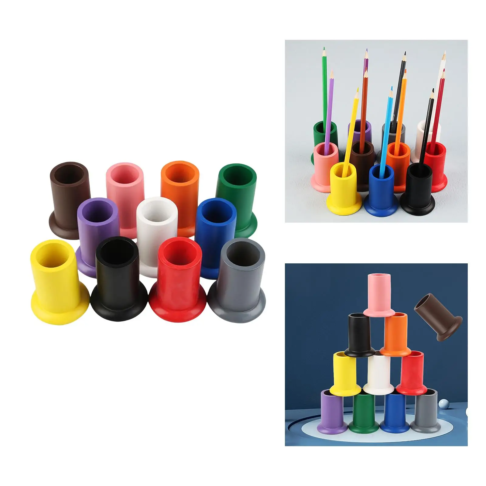 Montessori 11 Colored Pencil Holder Toddler Preschool Learni