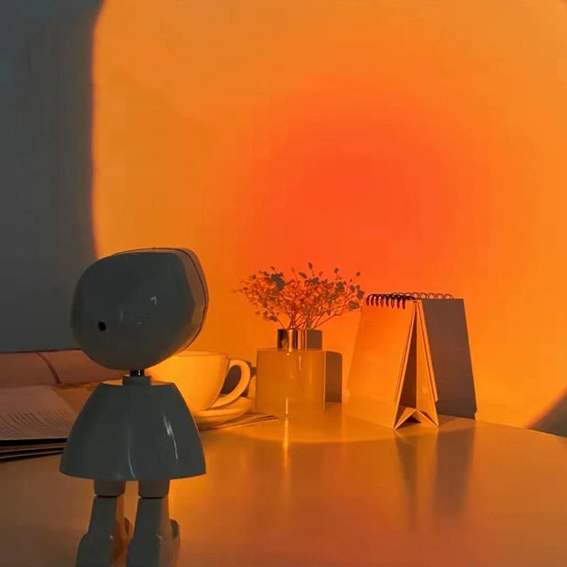 

Mini Sunset Lamp USB Charging Night Light Projector Atmosphere Home Background Wall Decoration Birthday Gift Led for Photography