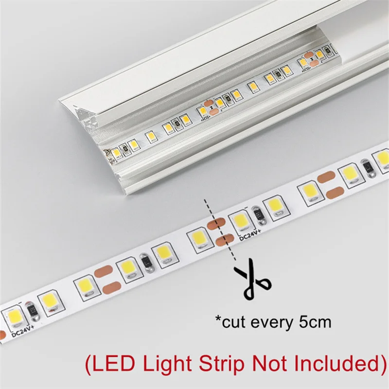 Невидимый безрамный светодиодный алюминиевый профиль встроенная подсветка