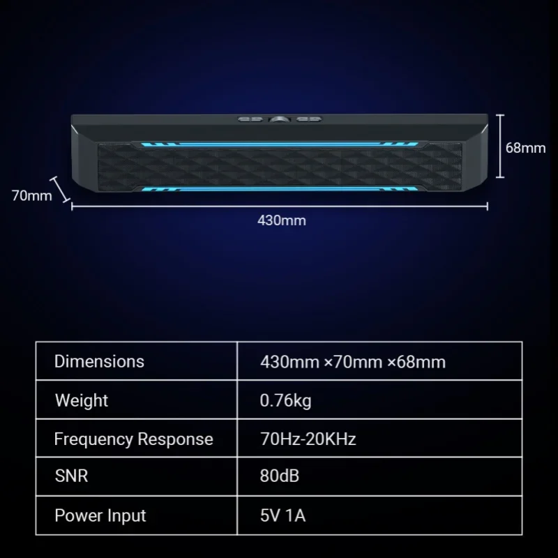 Мультимедийная полоса для ноутбука настольная аудиосистема настольный сабвуфер