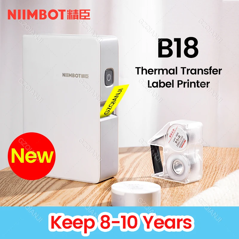 

* Новый * мини-принтер для этикеток Niimbot D11 B18, принтер для переводных этикеток с белой цветной лентой, бумага для домашних животных, устройств...