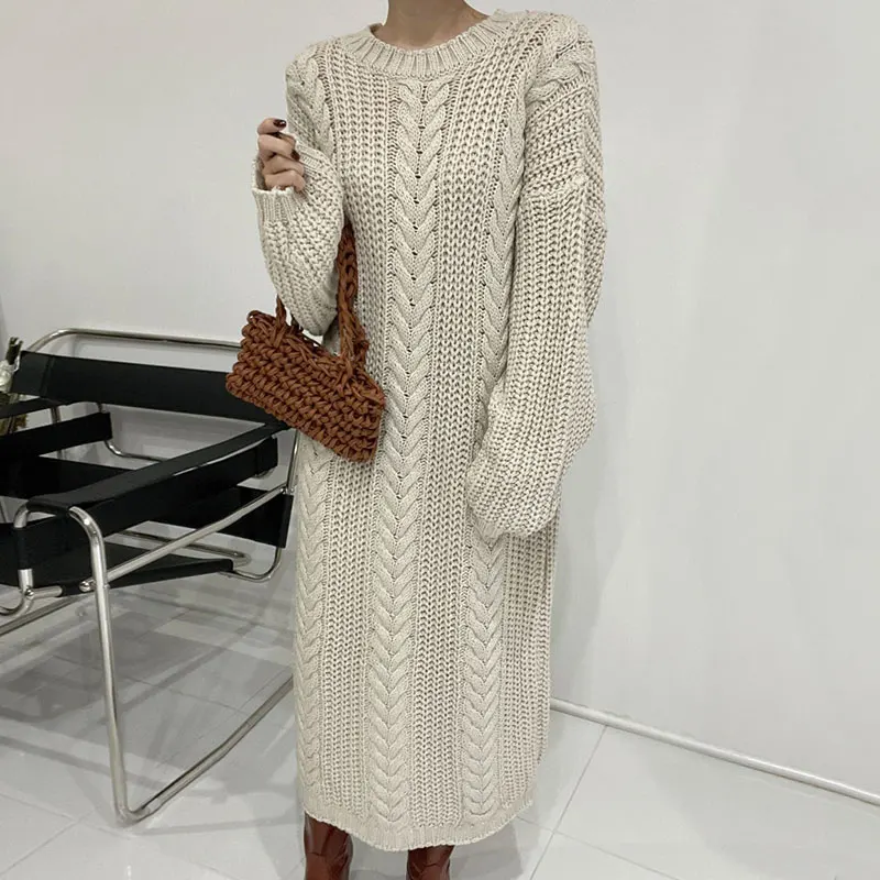 Длинное Вязаное Платье Купить