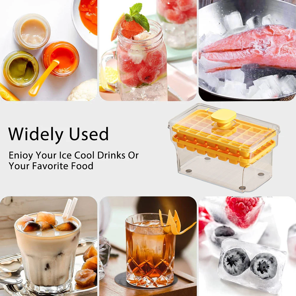 Пресс-форма для кубиков льда с лопатой бытовой ящик хранения 34/68 отделений