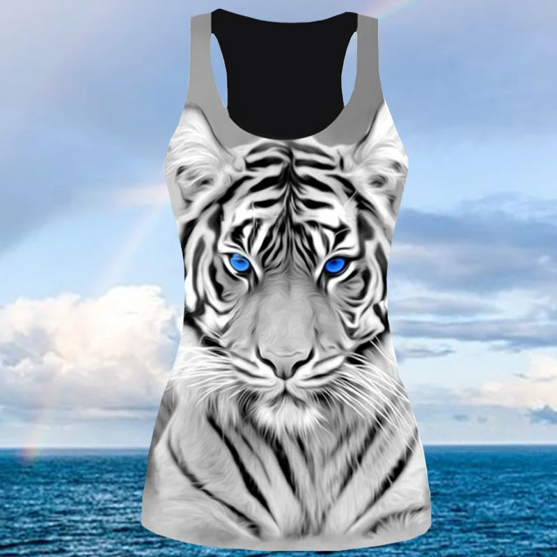 

Women Vests 3D Print Animal Lion Tiger Tank Tops for Girl Workout Yoga Gym Female Summer Sport Shirts Plus Size Camis 02