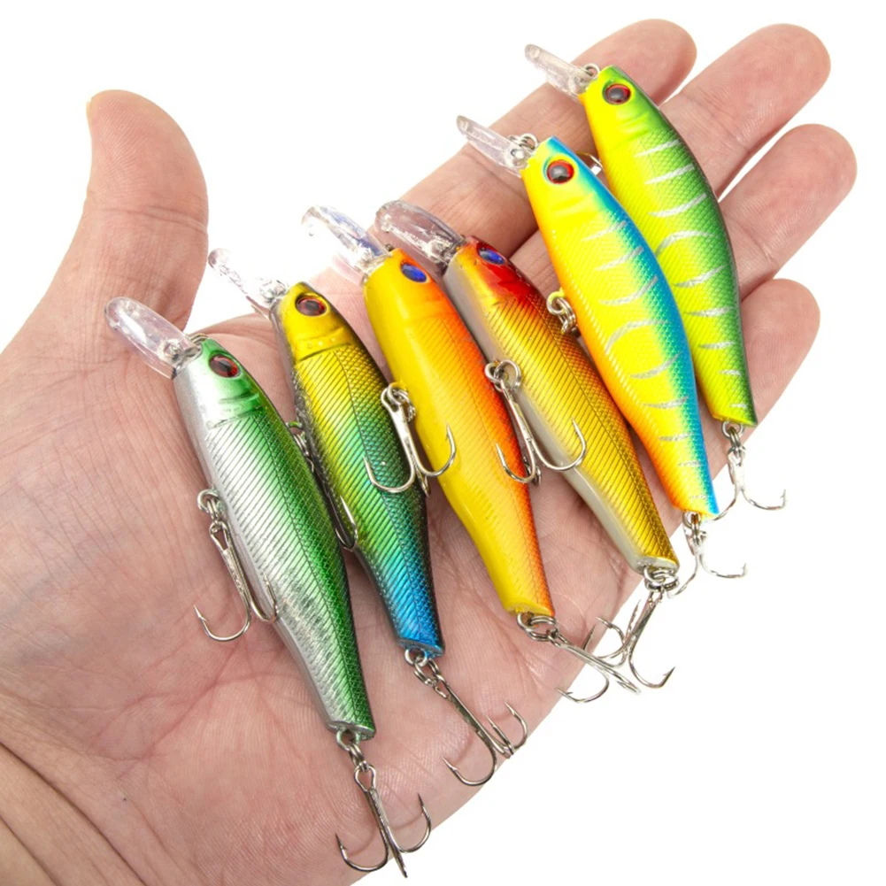 8.5cm/9.5g Fishing Bait Floating Minnow Lure Fake Bait Hard Bait Fish Hooks 3D Bionic Fish Eye Outdoor Fishing Accessories