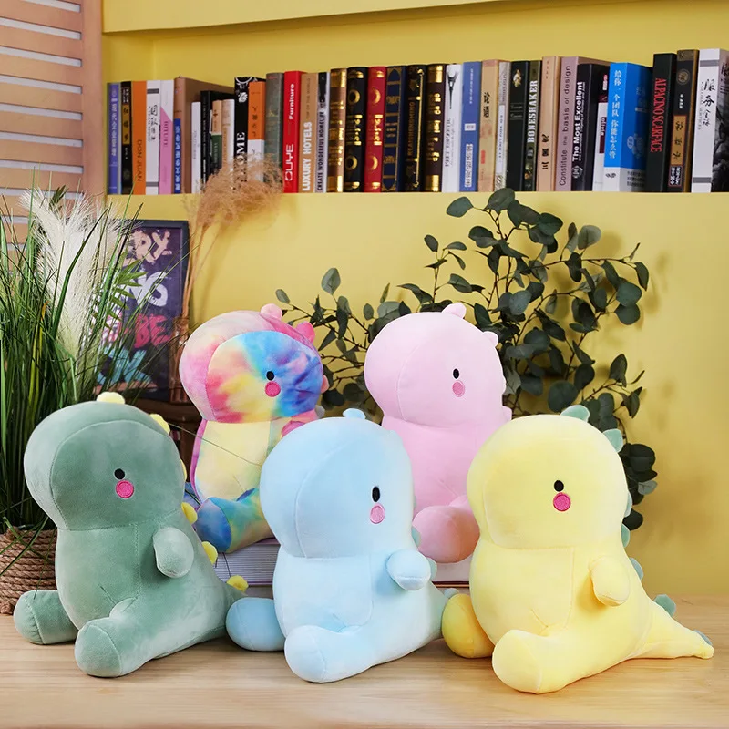 

25cm Ultra Soft Dinosaur Plush Toy Down Cotton Kawaii Dino Plushie Peluche Pink Blue Green Party Animal Prop Decor Kids Gift