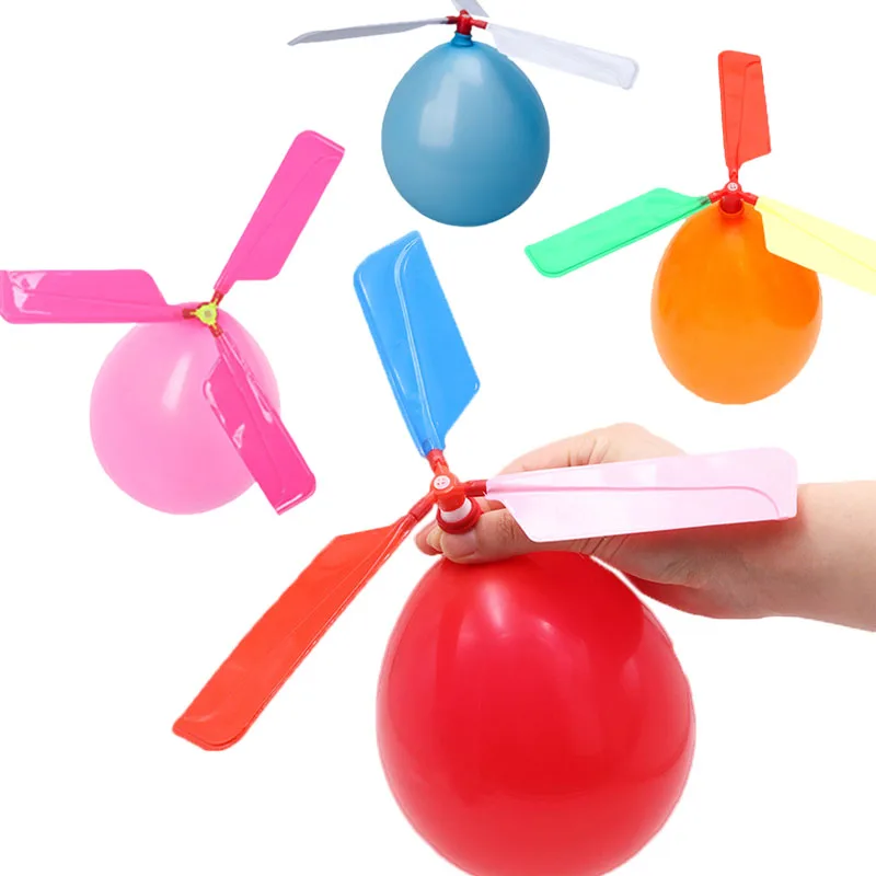 

Kids Toy Balloon Helicopter Colorful Balloons Outdoor Sport Toy for Birthday Party Favor Goodie Bag Fillers Easter Basket