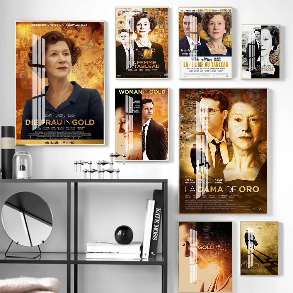 

Woman In Gold Biographical Drama Film Art Print Poster Movie Wall Picture Home Decor Canvas Painting