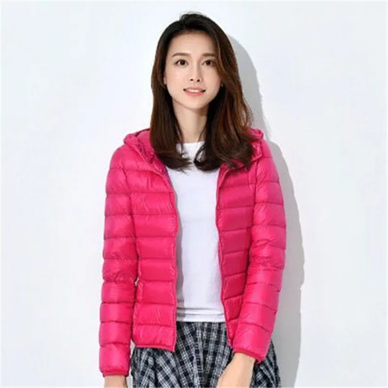 Women Spring Autumn Jacket Stand Collar/hooded Parkas Warm Light Down Coat Female Winter Large Size Women Coats And Jacket5XL