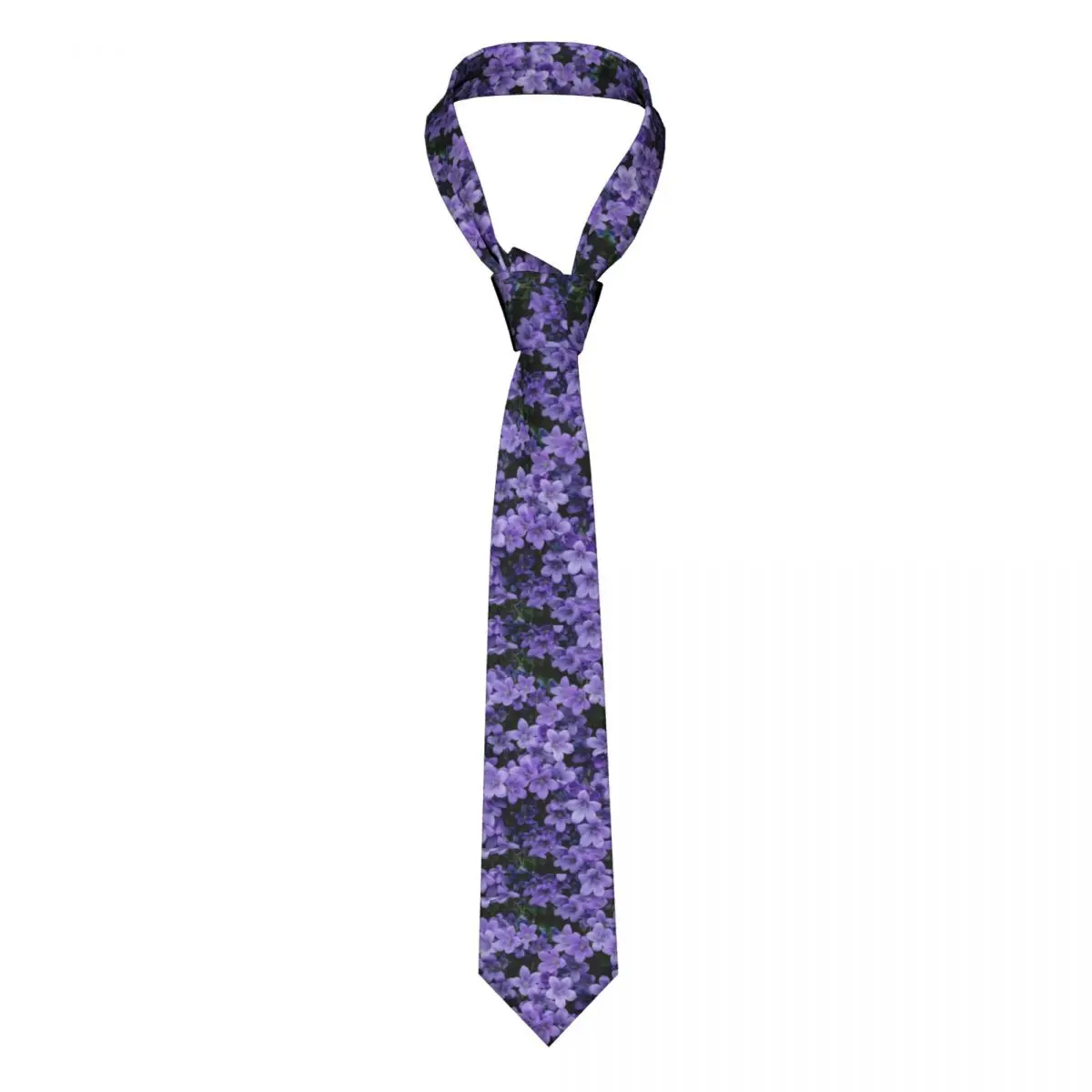 

Beautiful Lavender Floral Print Tie Aesthetic Purple Adorable Flowers Men Vintage Neck Ties Gift Shirt Office 8CM Cravat