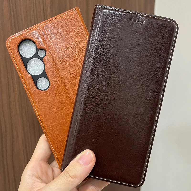 Магнитный чехол-книжка из натуральной кожи для Tecno Pova 2 3 4 Pro Neo Pova2 Pova4 4Pro Neo2 64/128/256