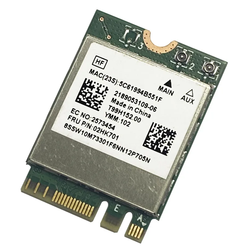 Фото Беспроводная сетевая карта RTL8822CE 8822CE 802.11AC WiFi 867 Мбит/с Bluetooth 5,0 NGFF FRU 02HK701 для Lenovo E460 E465 E470 E475 E560 №3