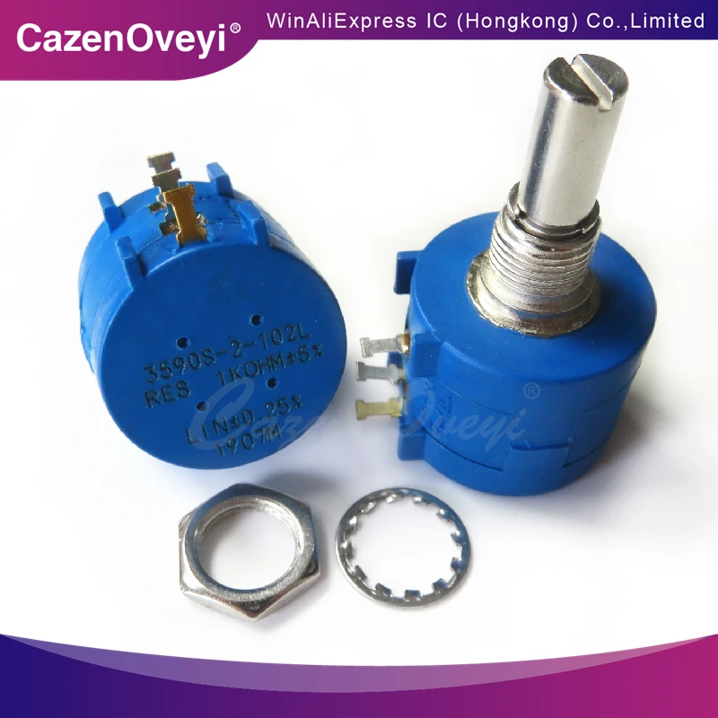 Прецизионный многооборотный потенциометр 3590S-2-102L 1K 1 шт.