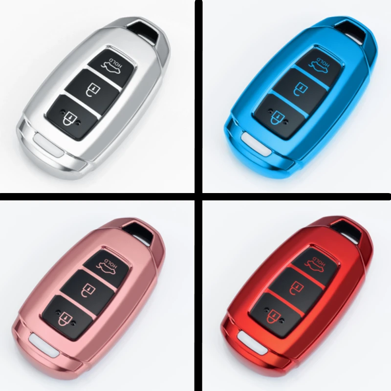 

FLYBETTER TPU 3Button Smart Key Case Cover For Hyundai Palisade Elantra Santa Fe Kona