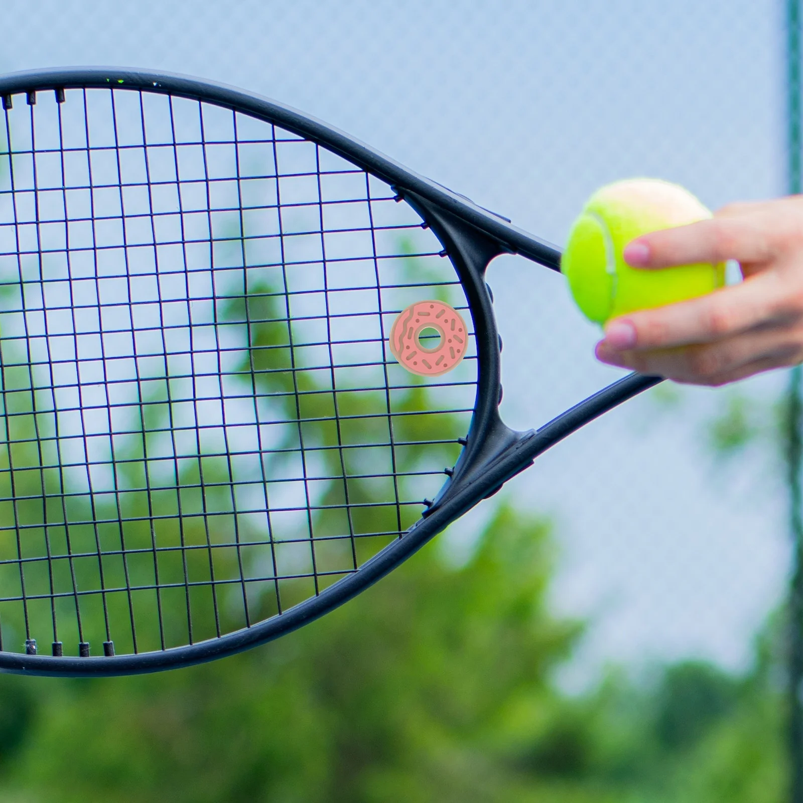 

4 Pcs Gift Vibration Dampener Tennis Pizza Accessories Racket Cake Small Flower Shocks Absorbers Dampeners