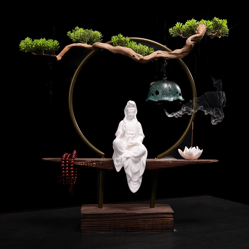 

Waterfall Backflow Holders Burner Office Accessories Censer Creative Garden Candle Insense Sticks Support Encens Home Decor L