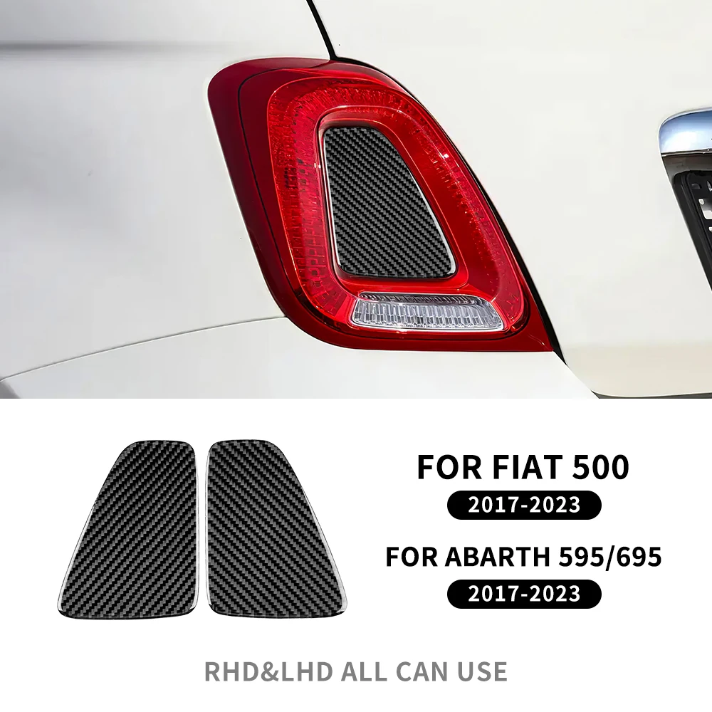 

Настоящая мягкая наклейка из углеродного волокна для Fiat 500 Abarth 595 695 2017 2018 2019 2020 2021 2022 2023 крышка заднего фонаря 1 пара