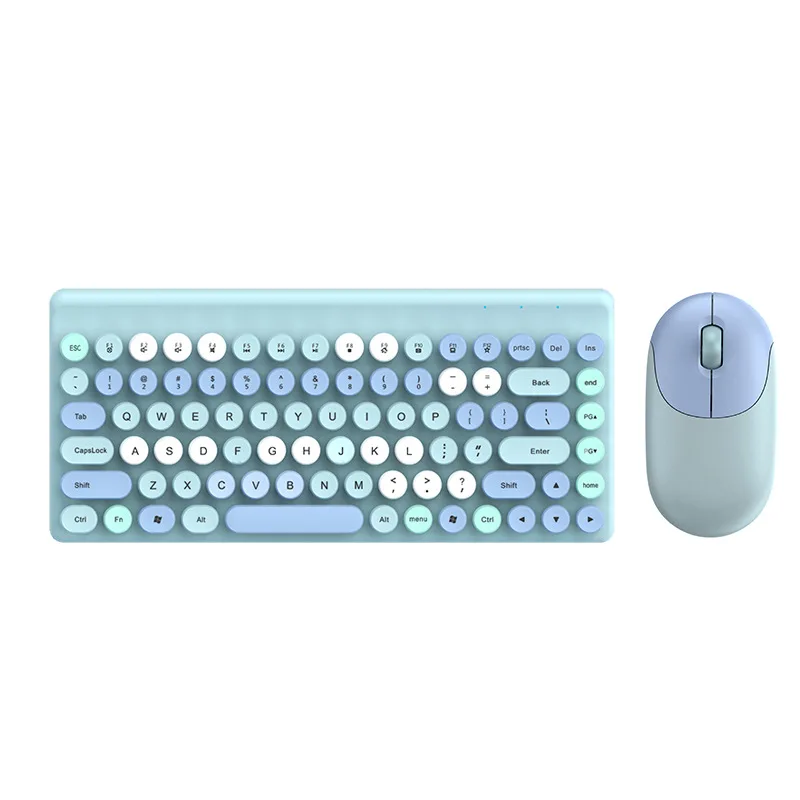 

Keyboard Retro Round Keycap Plastic Panel Colorful Waterproof Wireless Keyboard Low Profile Mechanical Keyboard Keycaps