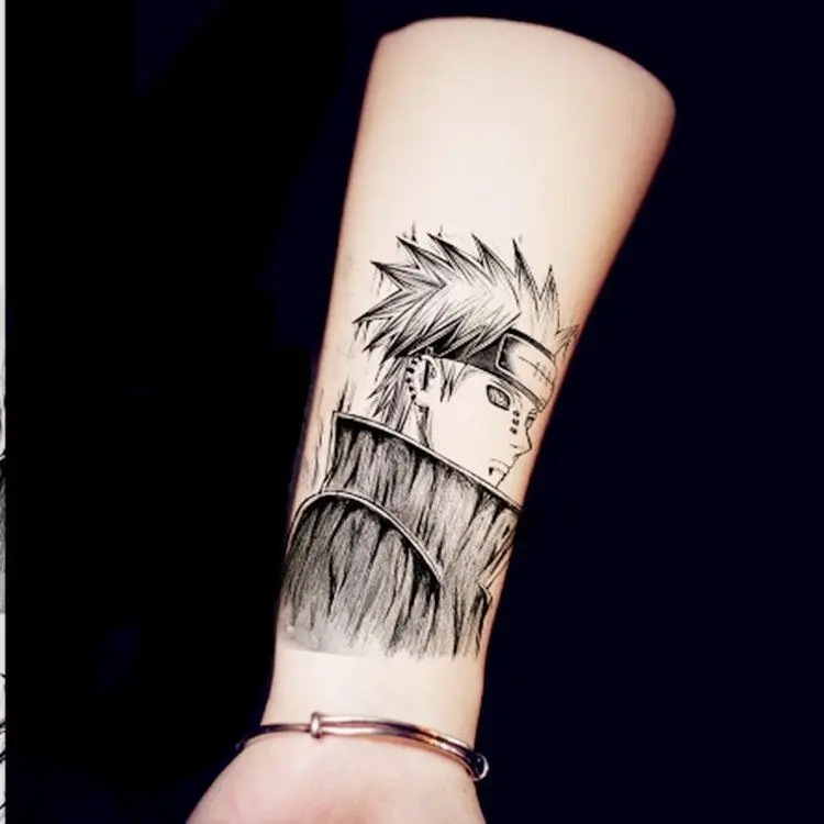 

2022 New Akatsuki Anime Waterproof Tattoo Stickers for Woman Man Anime Temporary Tattoo Arm Thigh Body Fake Tattoo