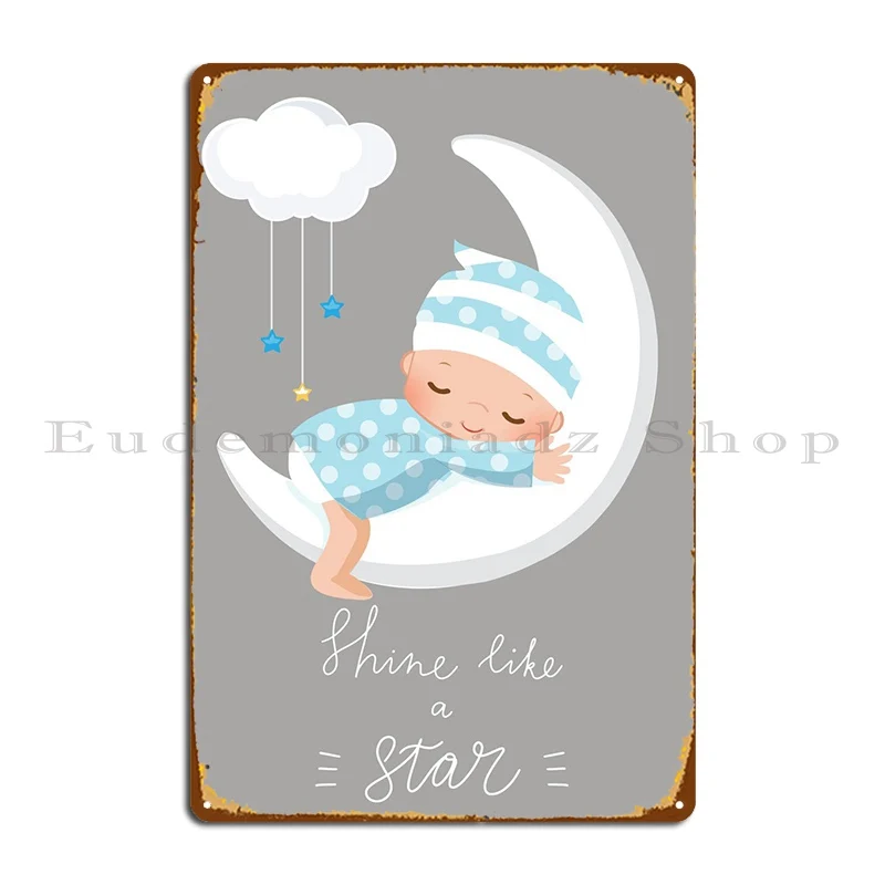 

Очаровательный Спящий ребенок, металлический плакат, клубный бар, гараж, дизайнерское украшение, клубный вечерние, жестяной плакат