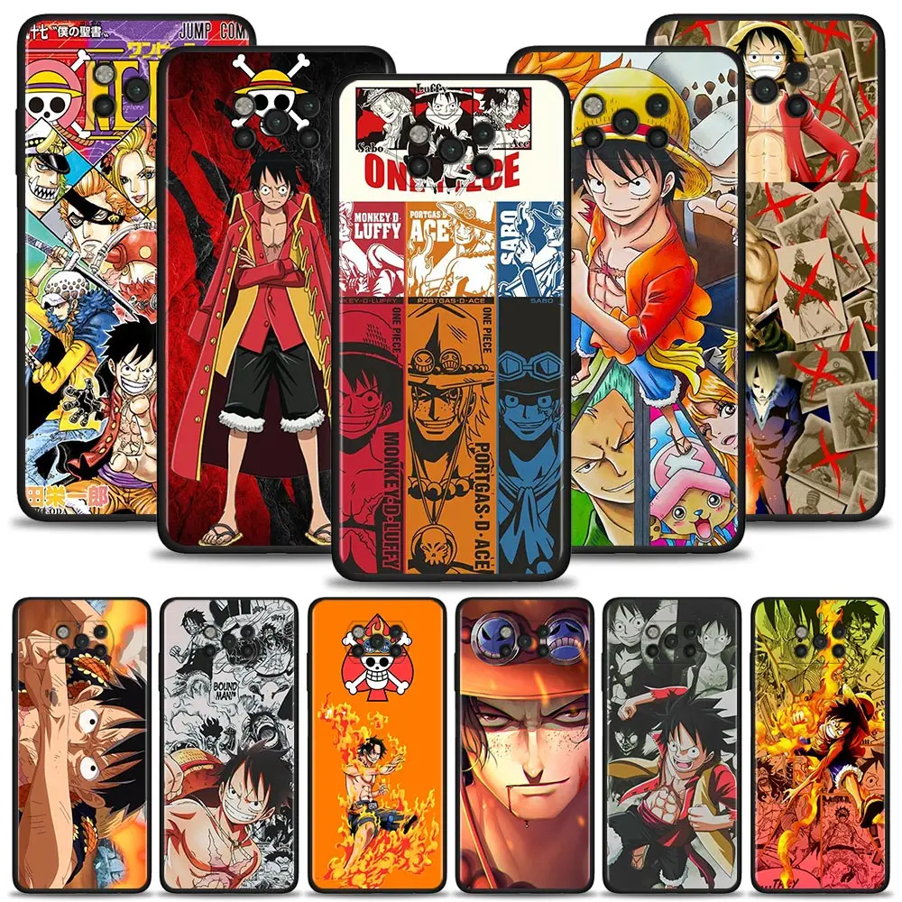 

One Piece Luffy Roronoa Zoro For Xiaomi Mi 12 Pro 12X 11 10T Note 10 A2 Lite 5G 9 SE 9T for Xiaomi Poco X3 NFC M3 M4 Pro 5G Case