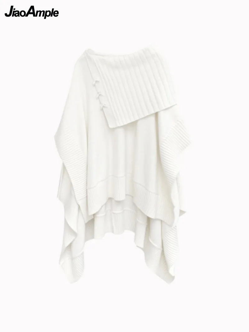 Женский осенне-зимний новый шикарный вязаный свитер нестандартной формы +