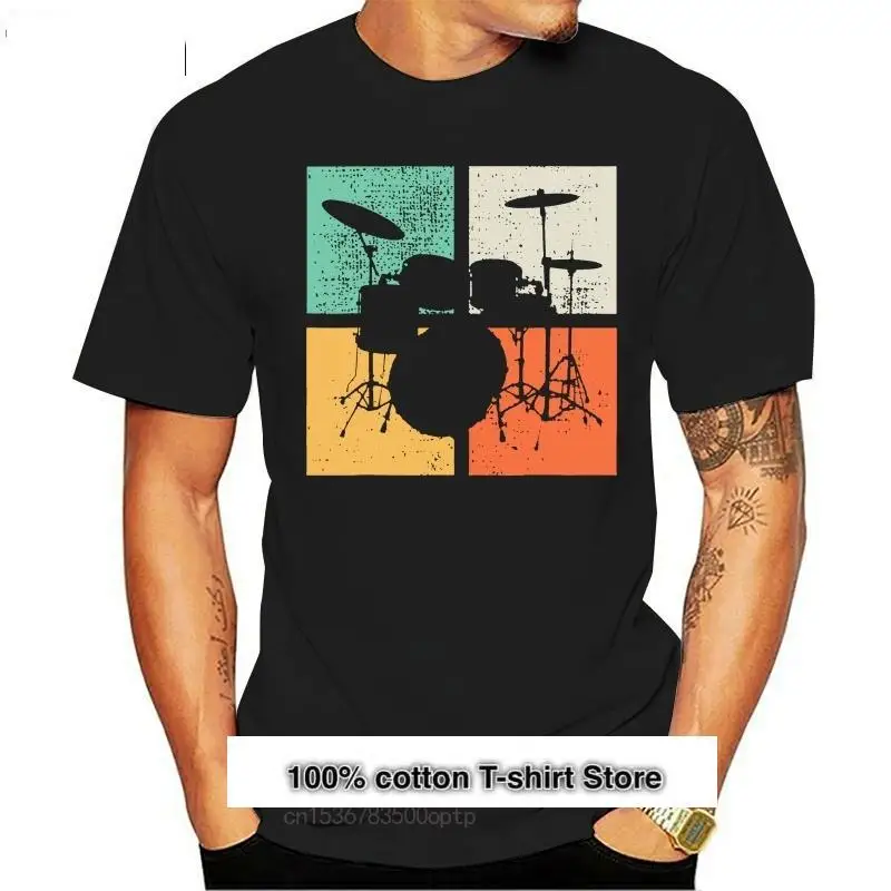 

Camiseta de baterista para hombre, camisa de manga corta con estampado Vintage, ideal para regalo, 2019
