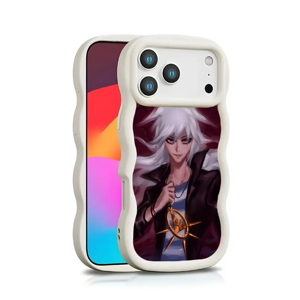 Фото Чехол для телефона Yugioh Yami Bakura для iPhone 17 16 15 14 13 12 11 Air Pro Max Plus, белый, из мягкого ТПУ, с волнистым краем №1